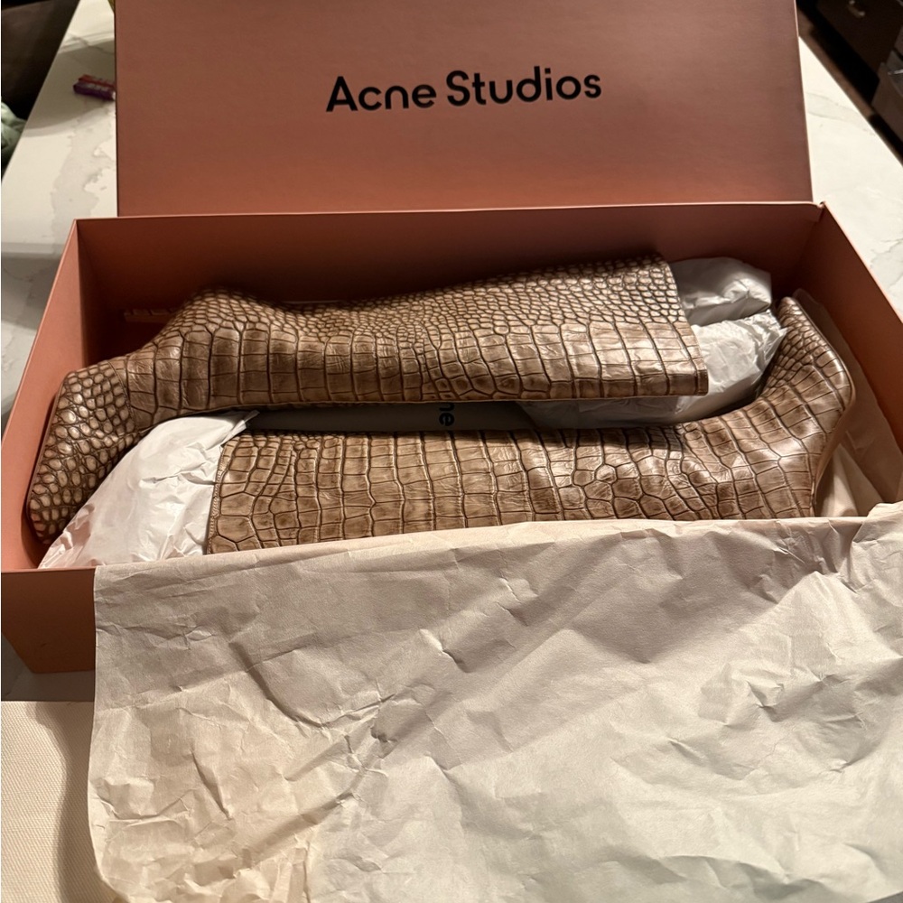 Acne Studios Croc-Embossed Boots